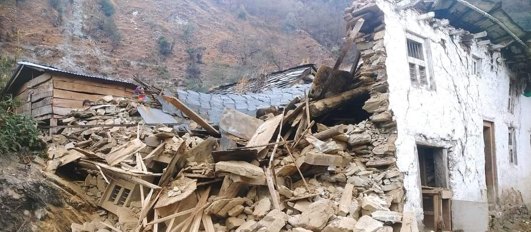 भूकम्पपछि बाजुरामा एक जनाको मृत्यु, २५ घरमा क्षति